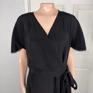 Diane Von Furstenberg Women's Romper 10 Silk Designer Tie V neck Designer Vv28